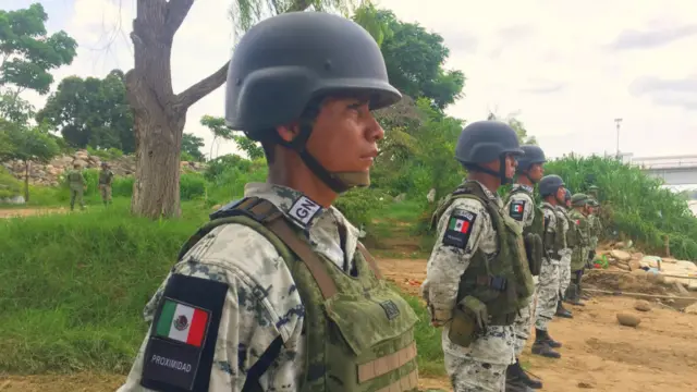 La Guardia Nacional vigila la frontera sur de México