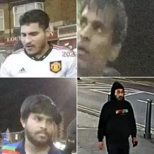 সহিংসতার সাথে জড়িত সন্দেহে লেস্টারের পুলিশ এই চার ব্যক্তির ছবি প্রকাশ করে