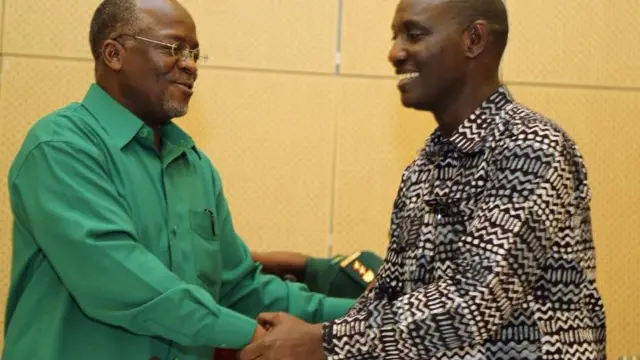 Rais Magufuli na Bashiru Ali Katibu Mkuu mpya wa CCM