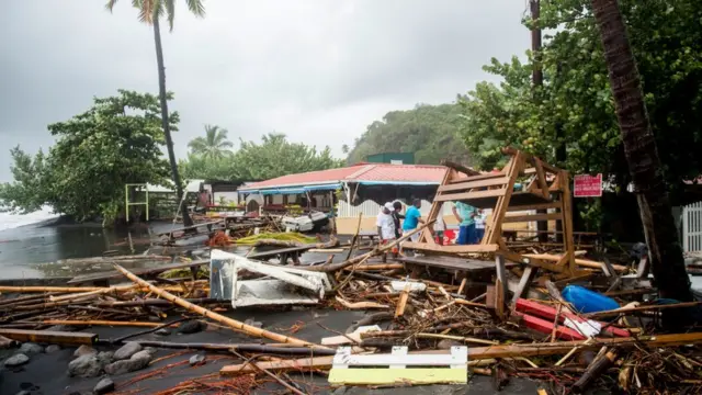 Martinique island after hurricane.