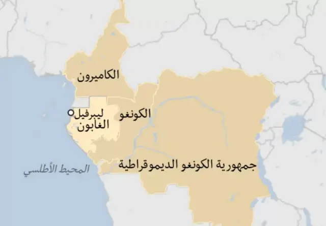 خريطة الغابون