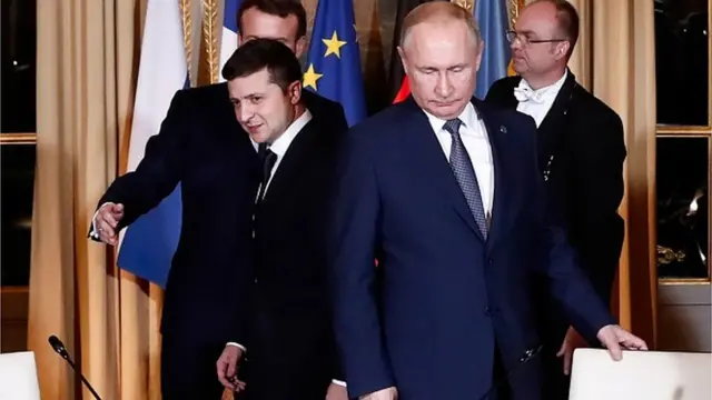 Так виглядали переговори Зеленського і Путіна у грудні 2019