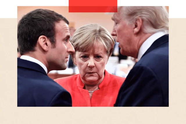 Макрон, Трамп, Меркель
