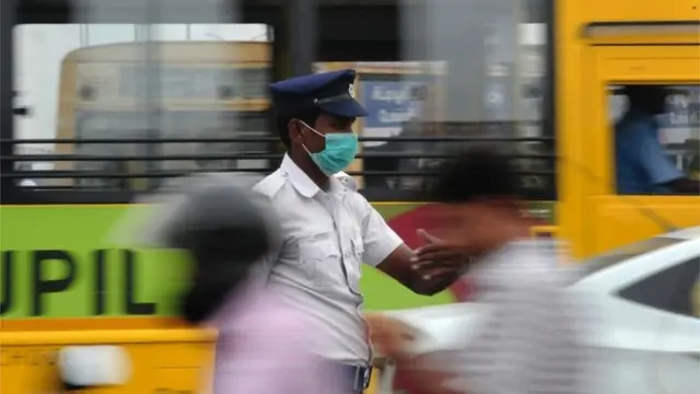 Agente de Tránsito en India.