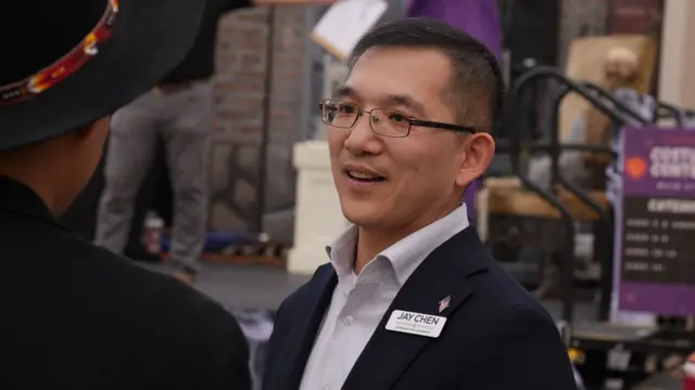 民主党台裔候选人陈介飞（Jay Chen）