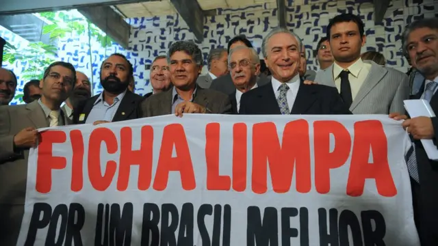 Temer com manifestantes