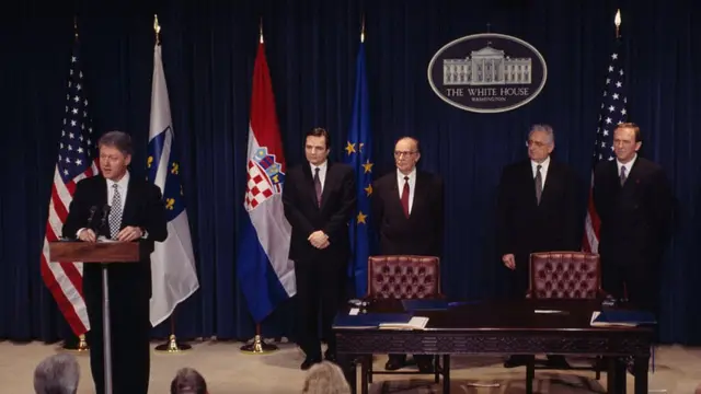 Клінтон, Ізетбегович та Туджман