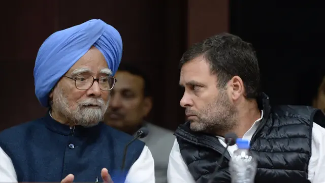 राहुल गांधी, मनमोहन सिंग