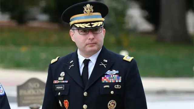 National Security Council Director for European Affairs Alexander Vindman arrives for a closed-door deposition at the US Capitol in Washington, DC on October 29, 2019