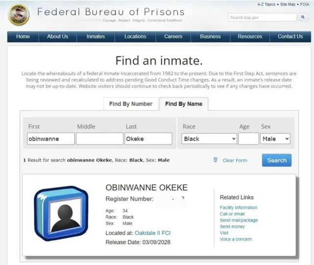 Obinwanne Okeke: Invictus Obi release date for US prison na 2028