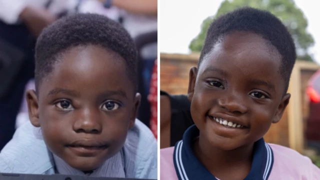 before and after shots of Alvin