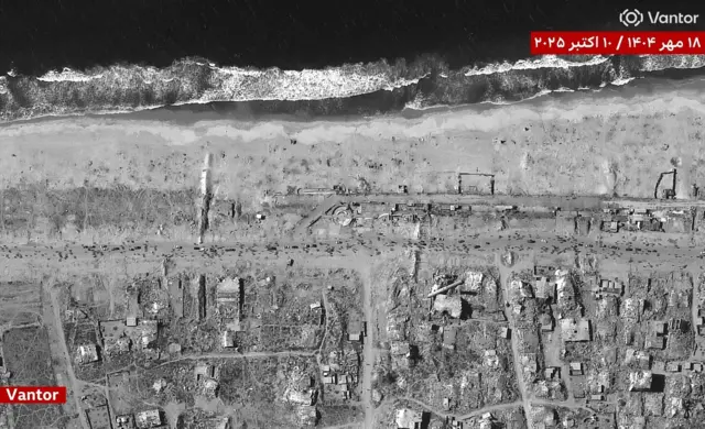 آوارگان فلسطینی در حال حرکت به شمال نوار غزه