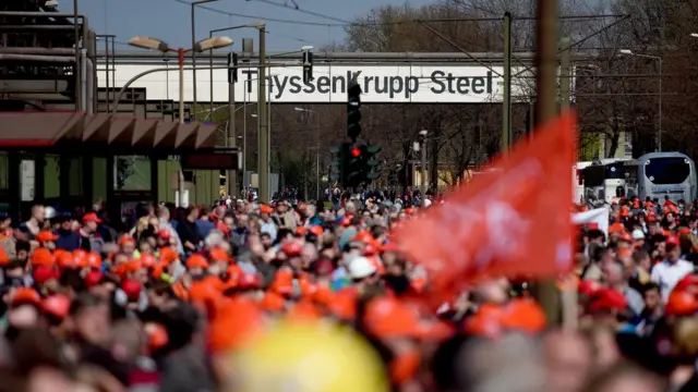 Protesta obrera en Alemania