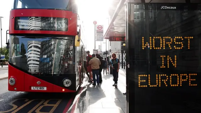 Автобусная остановка в Лондоне