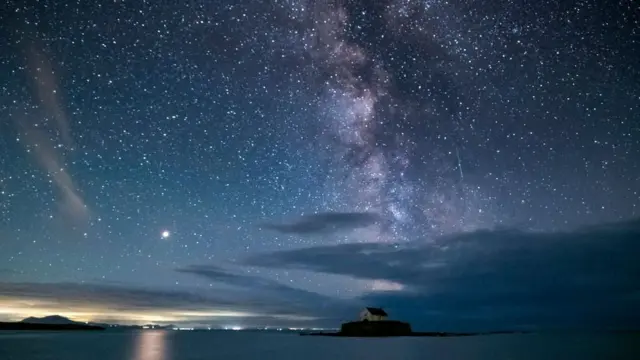 রাতের আকাশে মিল্কি ওয়ে।