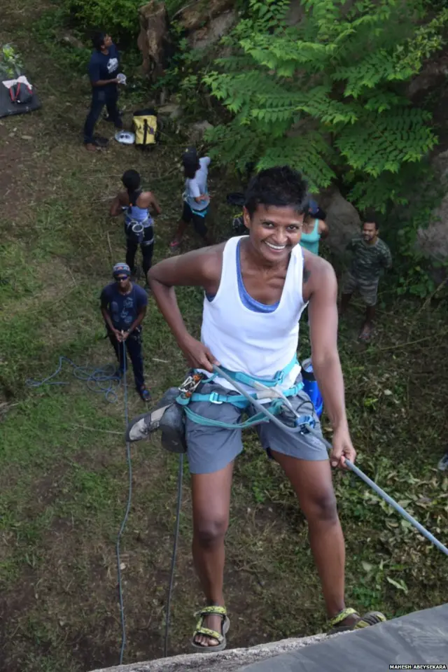 ජයන්ති කඳු නැගීමට පුහුණු වෙමින්