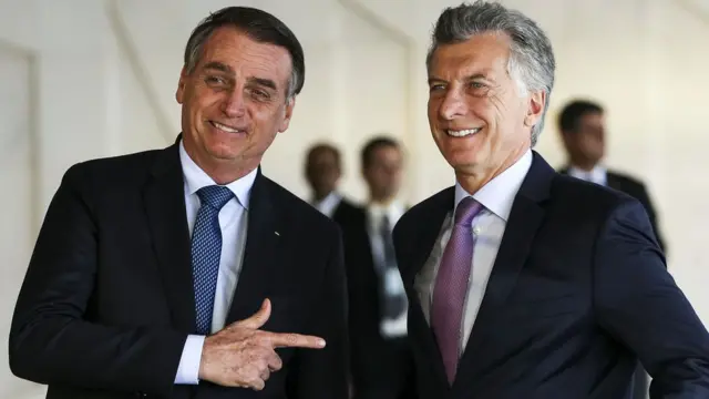 Bolsonaro com Macri no Planalto