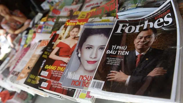 Trang bìa của Forbes phiên bản Viẹt Nam