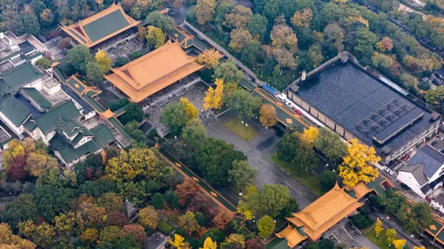 航拍南京朝天宫