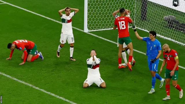 Ronaldo oo ka falcelinaya markii daqiiqaddii 97-aad uu Pepe gool cunay