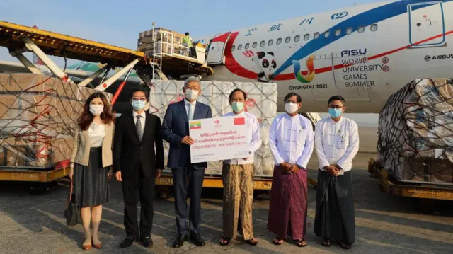 China and Myanmar (Covid vaccine) 