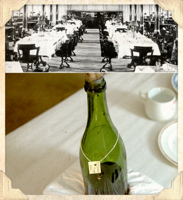 ਸ਼ੈਂਪੇਨ ਦੀ ਬੋਤਲ - ਜਿਸ ਵਿੱਚ ਅਜੇ ਵੀ ਵਾਈਨ ਹੈ
