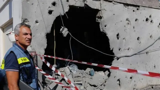 इसराइली शहर एश्केलॉन को हुआ नुकसान