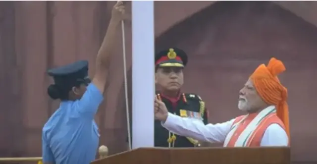 டெல்லி, செங்கோட்டை, தேசியக் கொடி, சுதந்திர தின உரை 