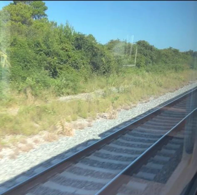 Un tramo de vias del Brightline