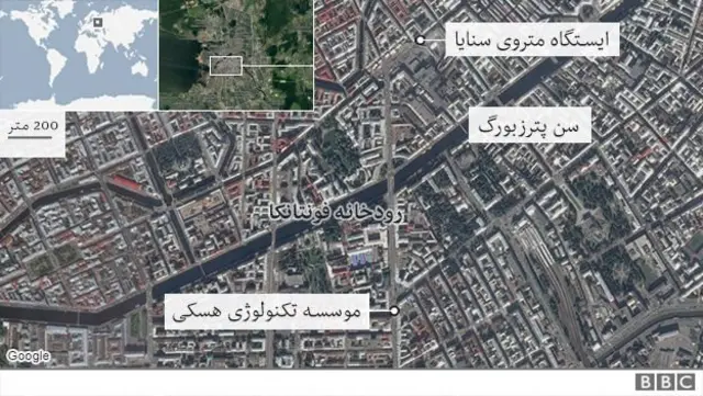 نقشه محل انفجار