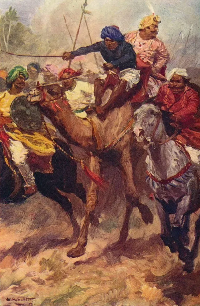 ਪਲਾਸੀ ਦੇ ਮੈਦਾਨ ਤੋਂ ਪਿੱਛੇ ਹਟਦੇ ਹੋਏ ਸਿਰਾਜ-ਉਦ-ਦੌਲਾ