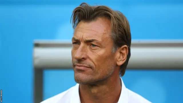 Morocco coach Herve Renard is seen during the 2018 FIFA World Cup Russia group B match between Morocco and Iran at Saint Petersburg Stadium on June 15, 2018 in Saint Petersburg, Russia.