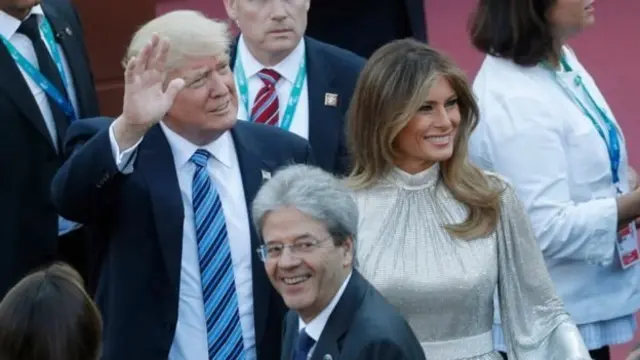Trump y su esposa