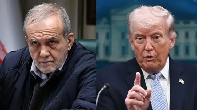 ইরানের প্রেসিডেন্ট মাসুদ পেজেশকিয়ান ও মার্কিন প্রেসিডেন্ট ডোনাল্ড ট্রাম্প (ফাইল ছবি)