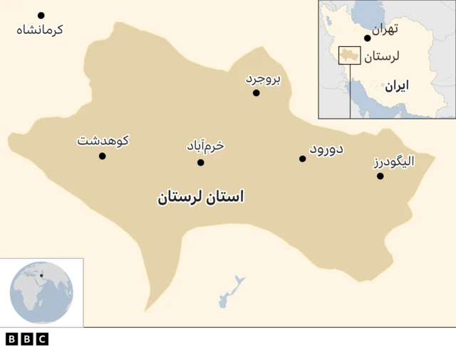 نقشه لرستان