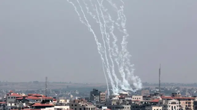 Rockets are fired from Gaza towards Israel (10 May 2023)