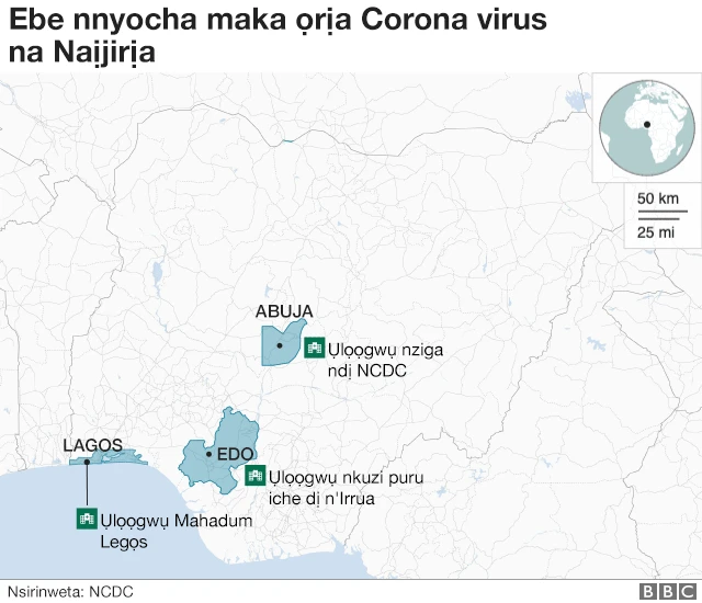 Ebe ana eme nyocha coronavirus na Naịjirịa
