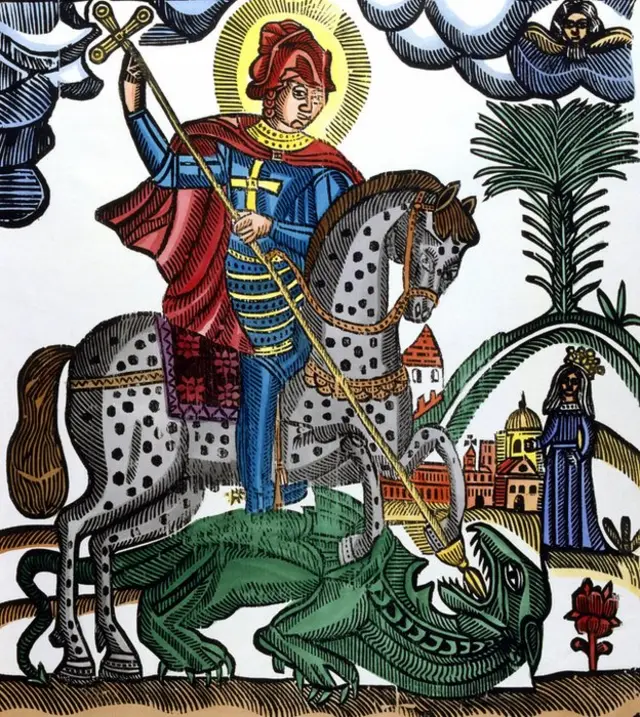 Caballero atacando a dragón