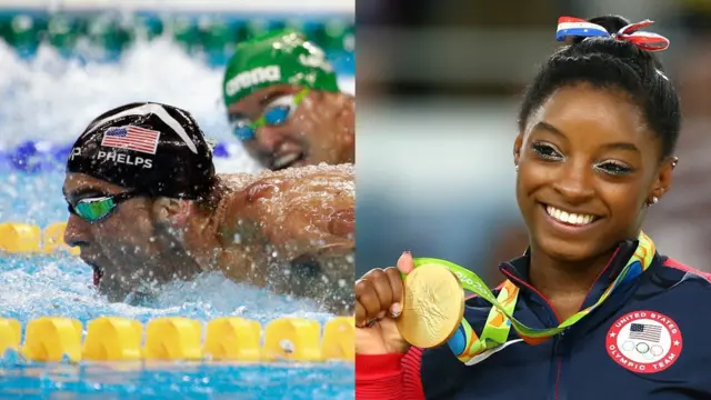 Michael Phelps y Simone Biles