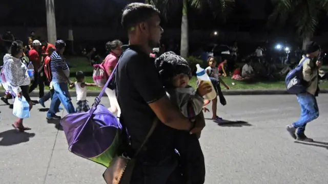 Inmigrante con un bebés