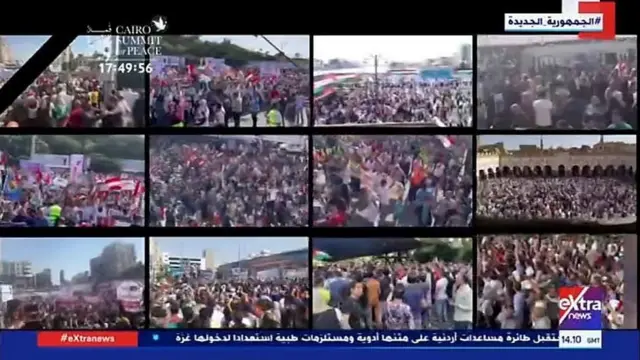 معترضان علیه سیسی شعار میدهند