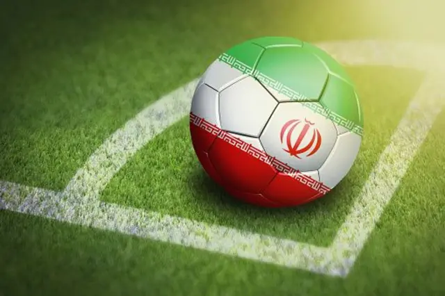 iran flag on a ball