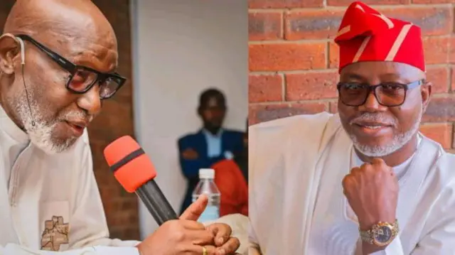 Aworan Rotimi Akeredolu ati Lucky Aiyedatiwa