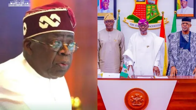 Aarẹ Bola Tinubu wọ aṣọ buba pẹlu fila, Gomina Seyi Makinde ipinlẹ Oyo naa wọ buba pẹlu fila, nigba ti Gomina Babajide Sanwo-Olu ati Gomina Dapo Abiodun wọ agbada pẹlu fila