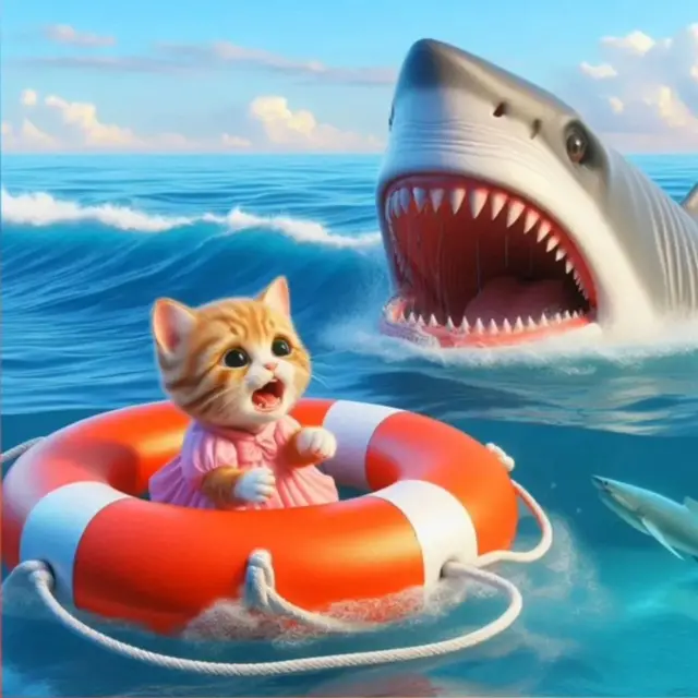 Kucing yang dibuat dengan kecerdasan buatan.