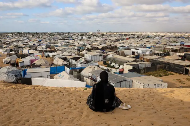 Một khu trại tạm cư ở Dải Gaza