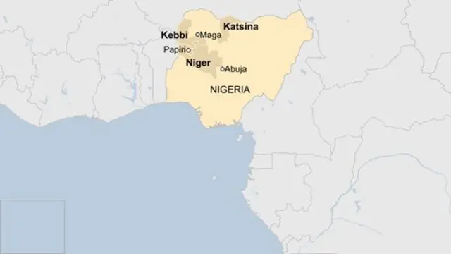 แผนที่ไนจีเรีย