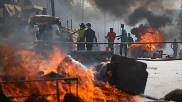 Gobara ta tashi bayan zanga-zangar 'yan adawa a Senegal