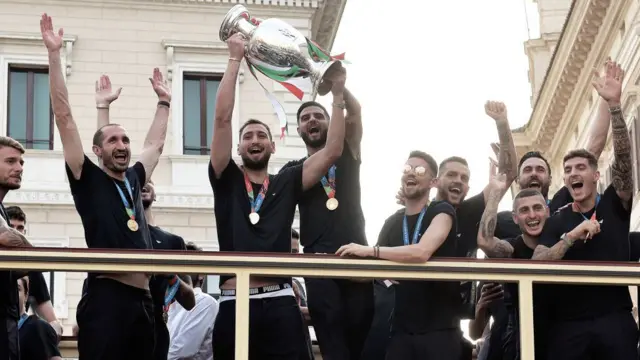 Di Italian National Team, Champions of Euro 2020 victory parade for Rome
