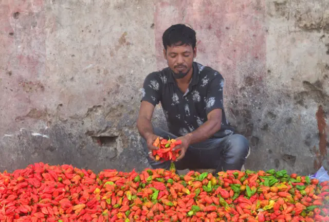 নেপালের বাজারে বিক্রি হচ্ছে নাগা মরিচ